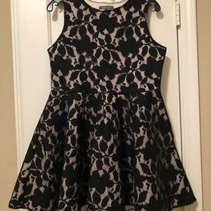 Black Lace Open Back Gracia Dress